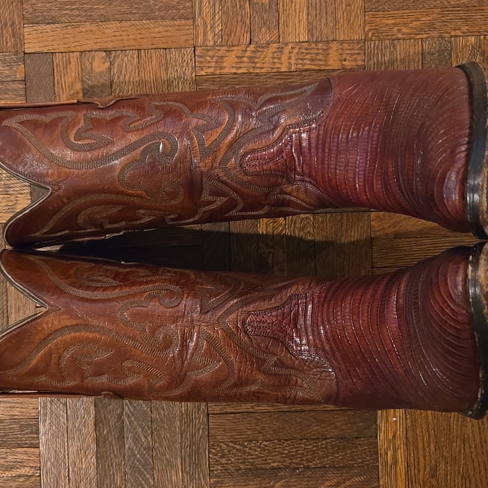 RARE VTG! Lucchese Classic Lizard Boots W/FREE 3D LEATHER WALLET TODAY ONLY! - Picture 6 of 16